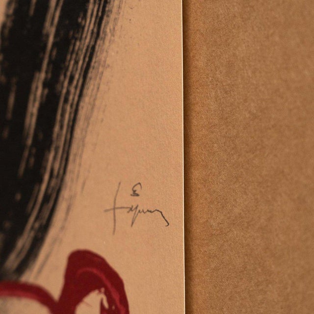 Antoni Tàpies, Abstract Black and Red Composition, Lithograph on Paper, 1999, Framed For Sale - Image 10 of 17
