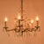 Brass Vintage Brass and Crystal Chandelier Petite 5 Arm Made in Spain For Sale - Image 8 of 13