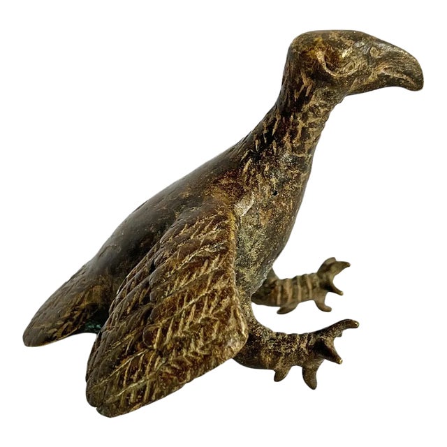Antique Bronze Akan Vulture Figurine For Sale