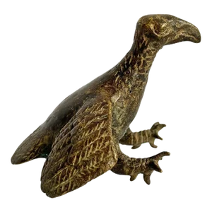 Antique Bronze Akan Vulture Figurine
