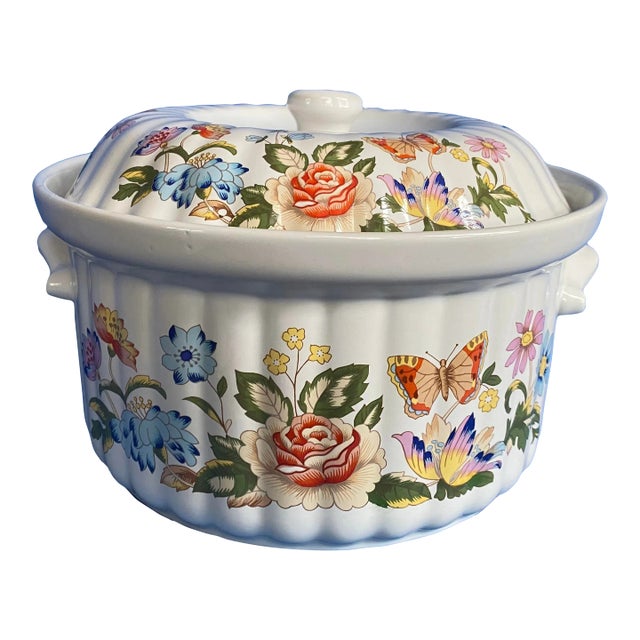 Aynsley "Cottage Garden" Oven-to-Table Covered Casserole 2.5 Quart For Sale