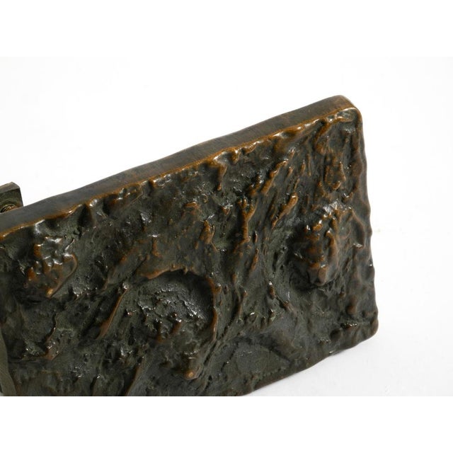 Brown Large Brutalist Bronze Push Handle from Alpan, Germany, 1970s For Sale - Image 8 of 16