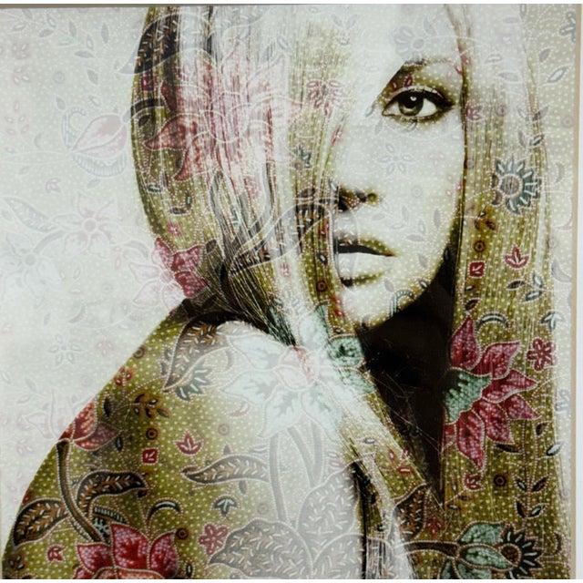 Portrait of Woman With Paisley Overlay, Framed For Sale In San Francisco - Image 6 of 12