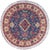 Southwestern Kazak Smoot Blue/Ivory Wool Round Rug- 4'10''x4'10'' For Sale - Image 9 of 9