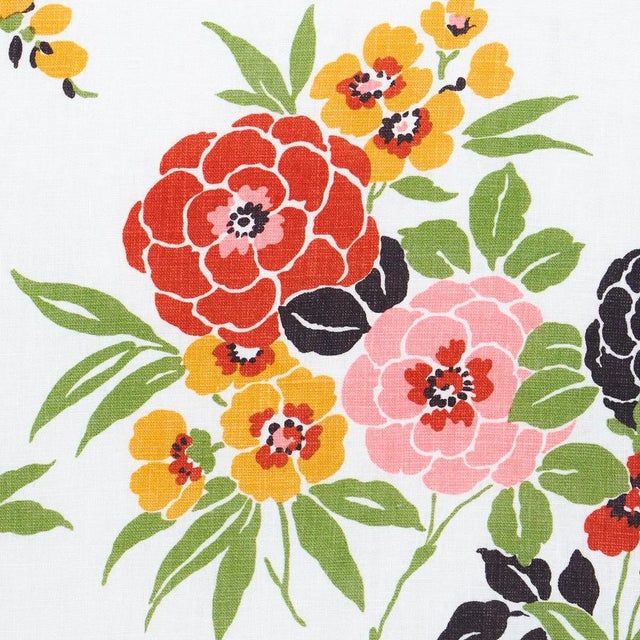 Mid-Century Modern Sample - Schumacher Valentina Floral Fabric in Multicolor For Sale - Image 3 of 4