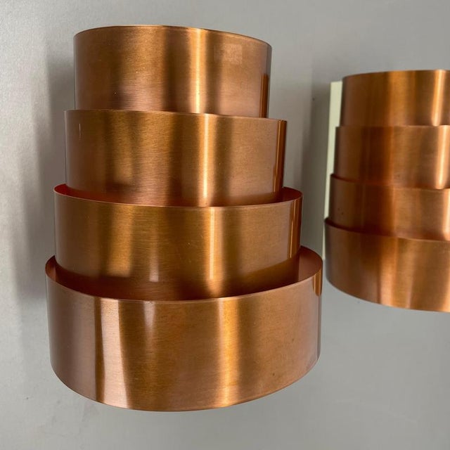 Vintage Swedish Copper Wall Lights from Hans-Agne Jakobsson Markaryd, 1960, Set of 2 For Sale - Image 6 of 18