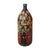 Large Hand-Painted Georgian Cossack Choir Folk Art Bottle on Soviet Glass Base, 2005 For Sale - Image 4 of 9