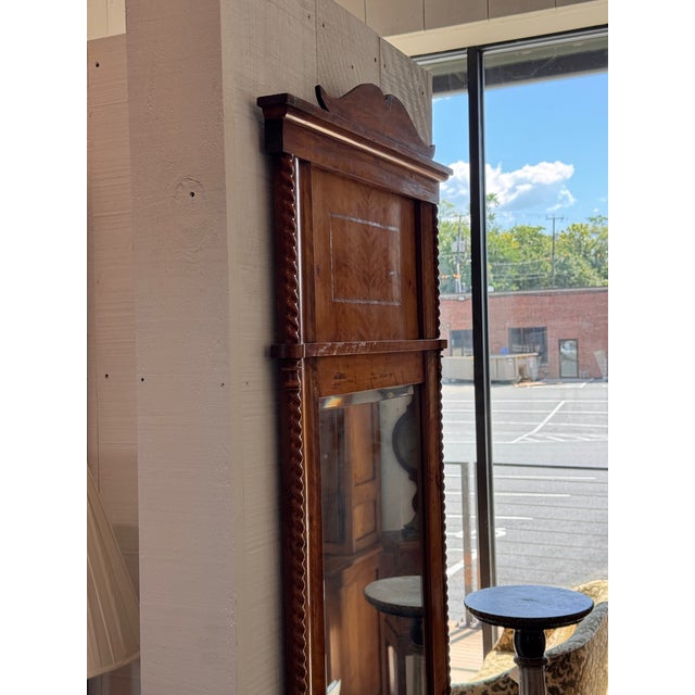 Traditional 19th Century Biedermeier Birch Mirror With Rope-Twist Columns For Sale - Image 3 of 7
