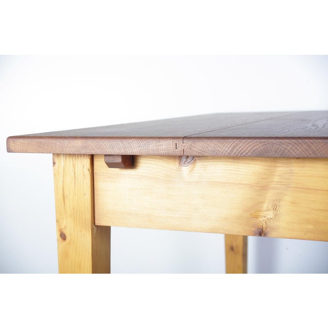 Folk Art Table and Chairs in Oak and Spruce Wood, 1920s, Set of 5 For Sale - Image 12 of 18