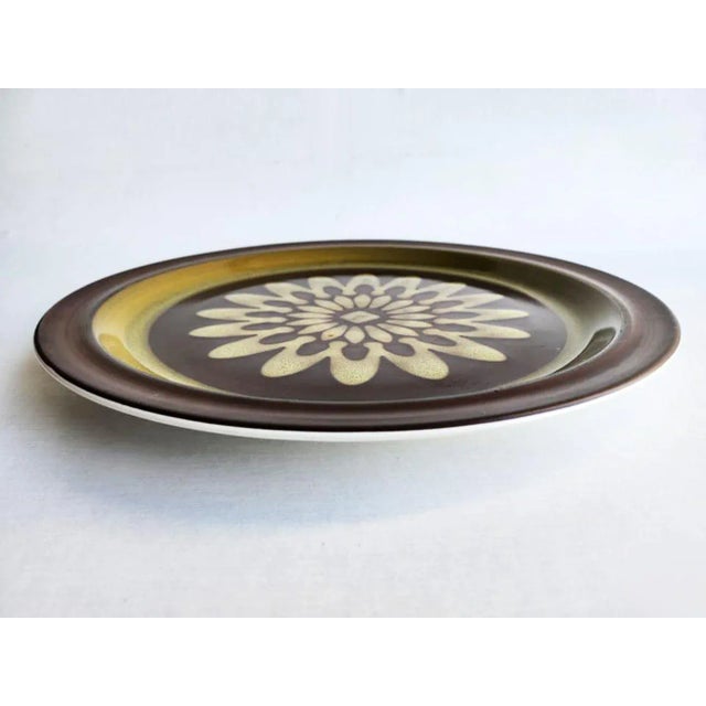 Mid-Century Modern Vintage 12" Chop Plate Regency by Casual Ceram For Sale - Image 3 of 11