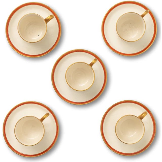 Traditional Set X 5 New York Yacht Club X Corinthian Yacht Club Demitasse Cups & Saucers For Sale - Image 3 of 4