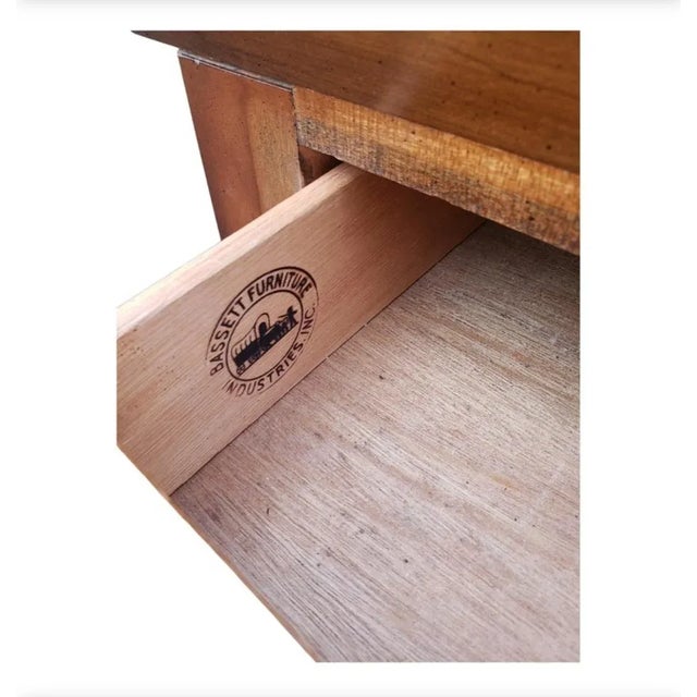 Vintage Bassett Maple Dry Sink Server Buffet Cabinet With Copper Lined Basin, Circa 1970s For Sale - Image 10 of 12