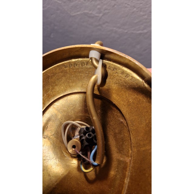 1960s Brass Table Lamp with Informal Decoration, 1960s For Sale - Image 5 of 18
