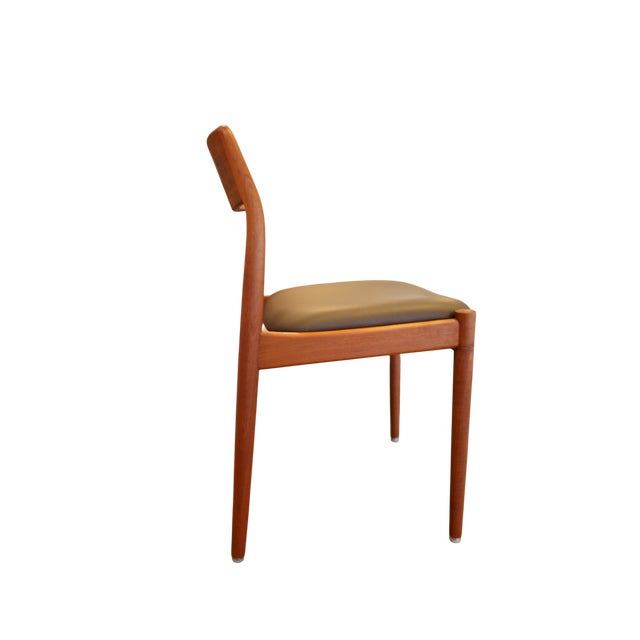 Chairs in Teak and Leather by Henning Kjærnulf for KS Møbler, 1960s, Set of 4 For Sale - Image 15 of 17
