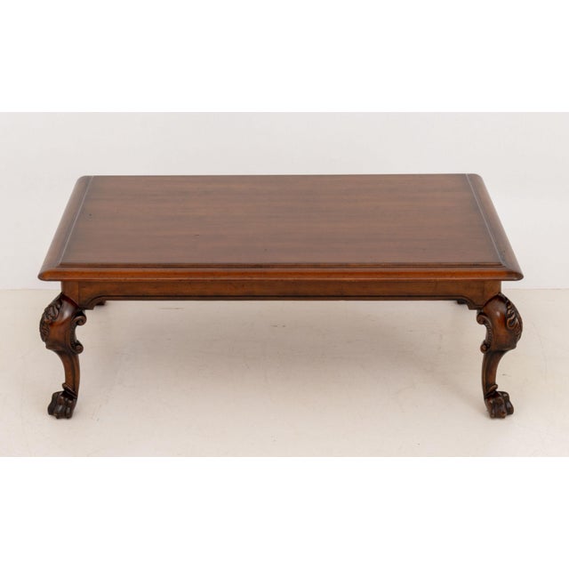 Traditional Ralph Lauren George III Style Walnut Coffee Table For Sale - Image 3 of 10
