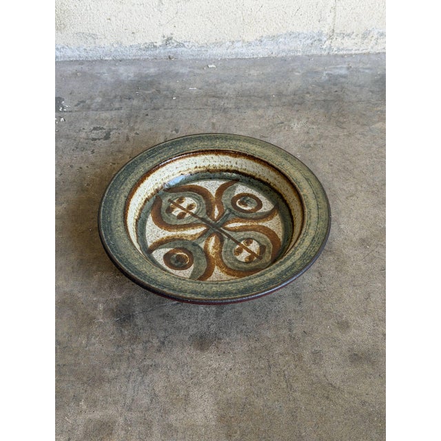 Mid-Century Modern Vintage 1960s Danish Mid-Century Modern Søholm Ceramic Plate For Sale - Image 3 of 10