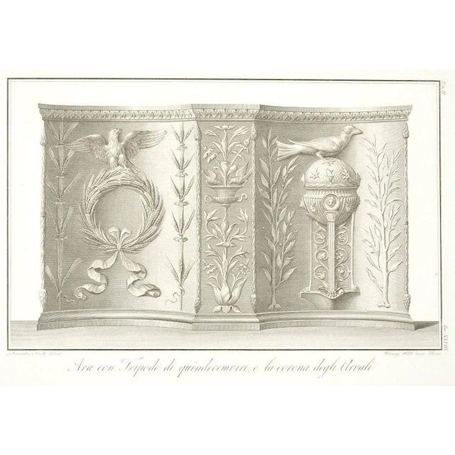 Ara con Tripode - Original Etching by V. Feoli After B. Nocchi - 1821 1821 For Sale - Image 3 of 3