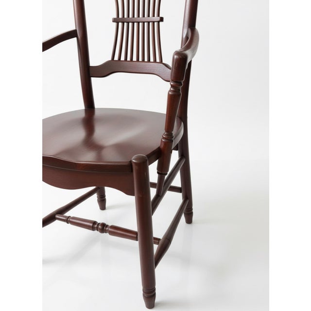 Pair of Tom Seely Solid Cherry Dining Armchairs For Sale - Image 4 of 12