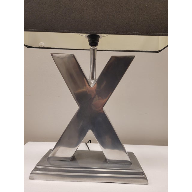 Mid-Century French Lamp in Steel For Sale - Image 13 of 18