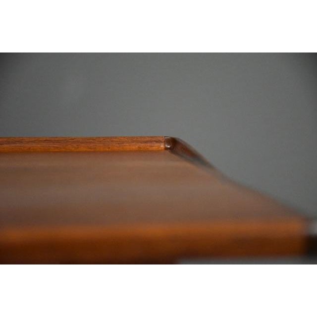 1960s Refinished Danish Modern Teak Floating Desk by Peter Lovig Nielsen For Sale - Image 9 of 10