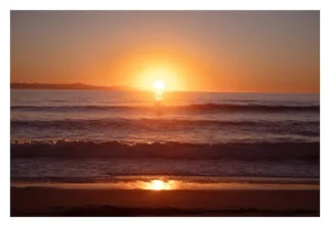 "Sunset Surf" Contemporary Seascape Color Photograph