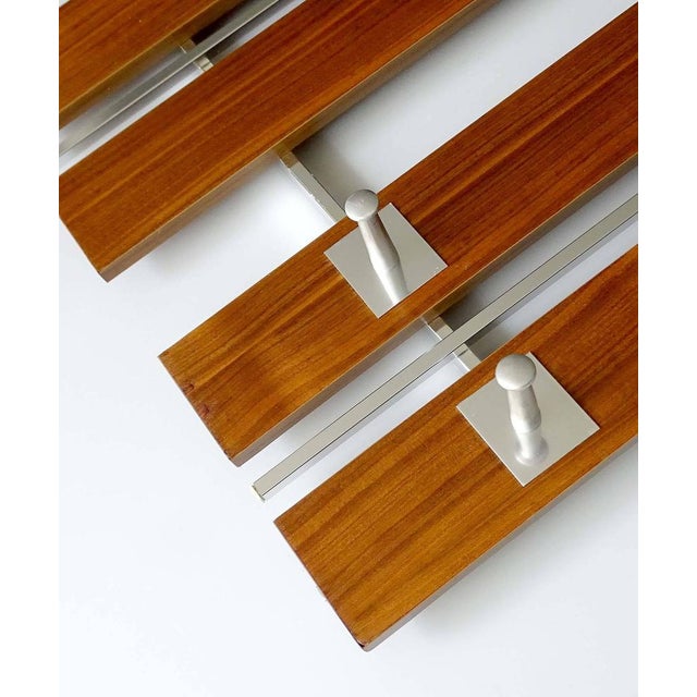Brown Large Scandinavian Coat Rack in Teak For Sale - Image 8 of 12