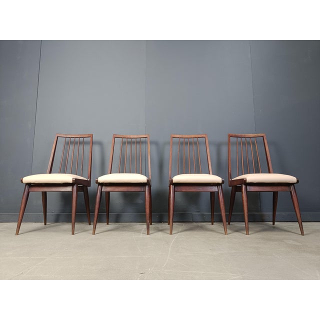 Wood Scandinavian Dining Chairs, 1960s, Set of 4 For Sale - Image 7 of 10