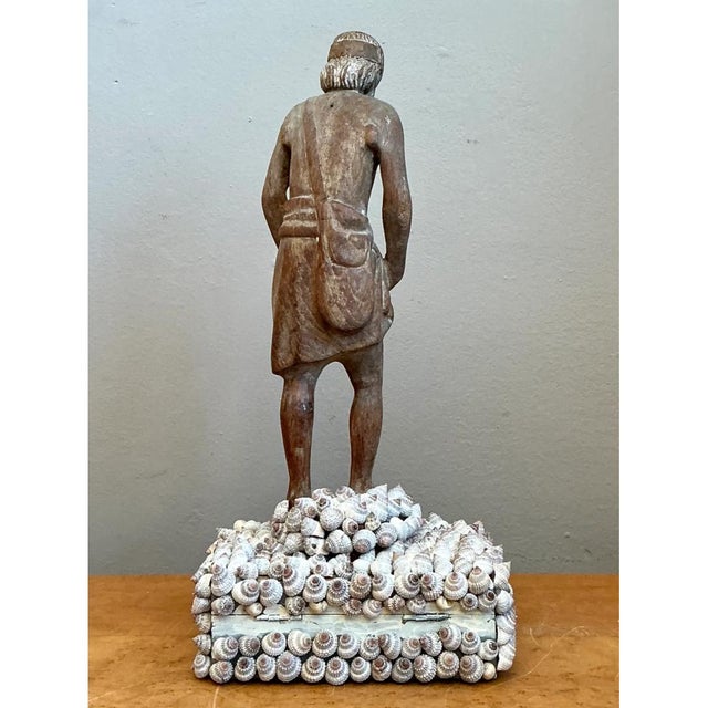 Late 20th Century Vintage Wood and Shell Greek Figure Box For Sale - Image 5 of 12
