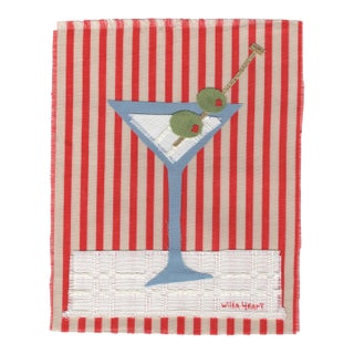 Camille the Martini by Willa Heart in Brimfield Black Frame, Mini Art Print For Sale