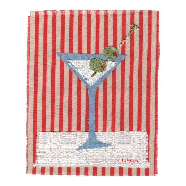 Camille the Martini by Willa Heart in Brimfield Black Frame, Mini Art Print For Sale