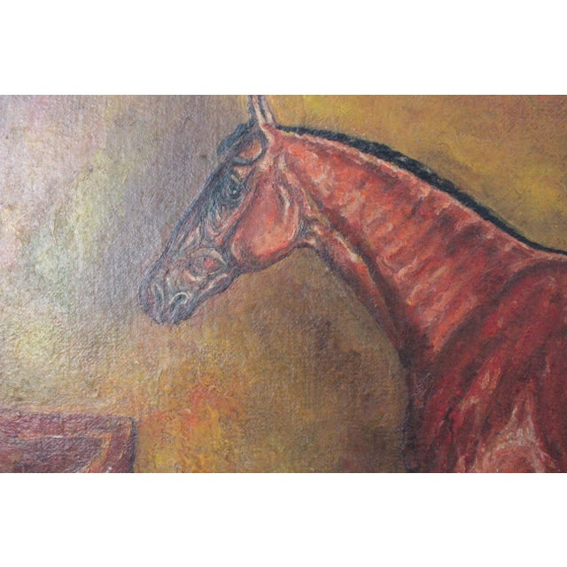 Kalo Zoltan, Chestnut Horse, 1950s, Oil on Canvas, Framed For Sale - Image 7 of 13