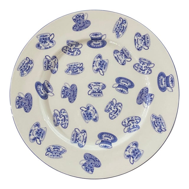 Rare Vintage Royal Grafton “China Blue” Pattern Plate For Sale