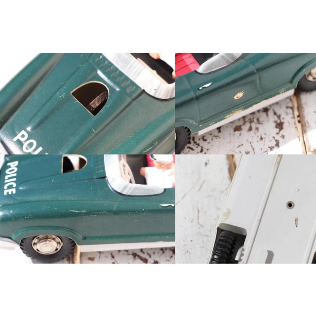 1960s Police Mercedes-Benz 300 Sl Friction Convertible Toy, Made in Western Germany For Sale - Image 11 of 13