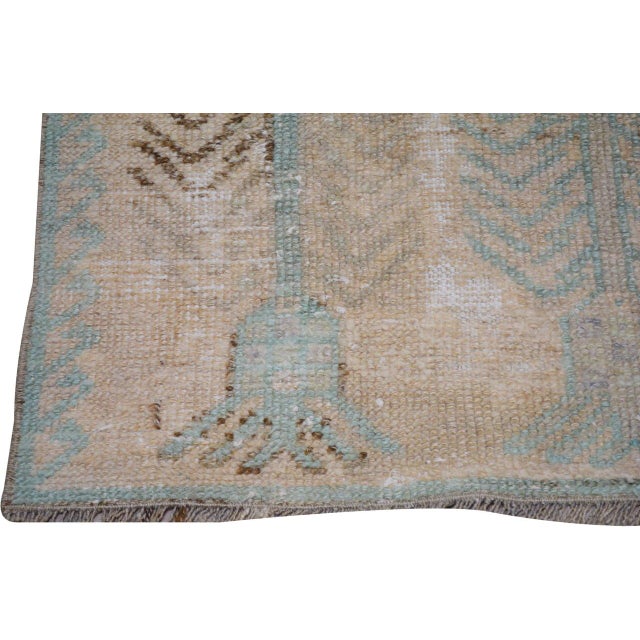 Vintage Turkish Anatolian Knotted Wool Rug, 3'x9'9'' For Sale - Image 4 of 5