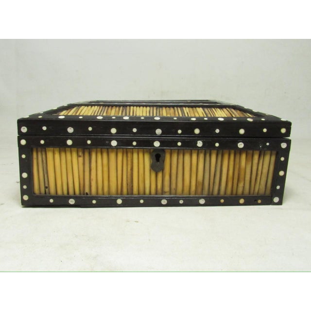 English Antique Anglo Indian Quill Box For Sale - Image 3 of 10