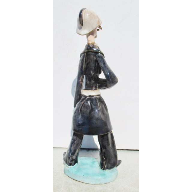 Mid-Century Modern Italian Terra Cotta Traffic Cop by Carlino Siracusa Circa 50s' For Sale - Image 3 of 7