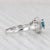 Modern 0.95ctw London Blue Topaz Diamond Ring 14k White Gold Size 7.5 Engagement Spark For Sale - Image 3 of 8