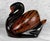 Vintage Chinese Black & Red Lacquer Swan Storage Box Jar For Sale - Image 4 of 11