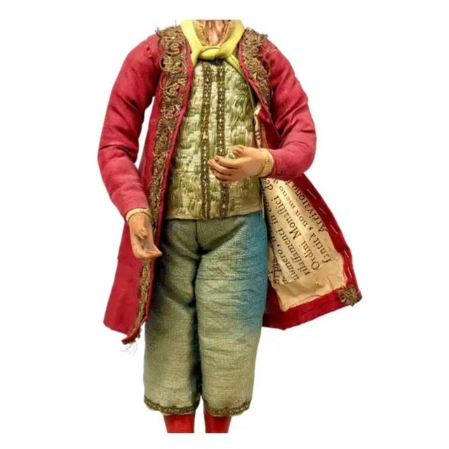 Italian 18th Century Neapolitan Crèche Figure, Terracotta & Wood Elderly Man For Sale - Image 3 of 10