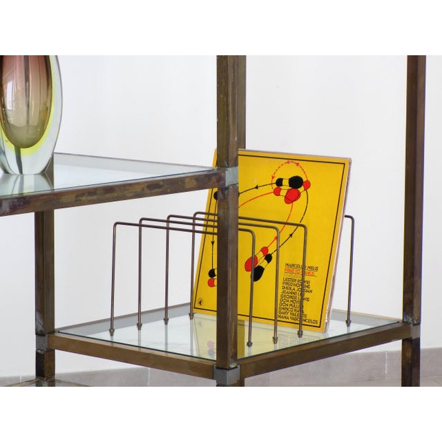 1970s Modular Brass Etagere with Glass Shelves, Italy, 1970 For Sale - Image 5 of 9