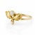 Art Nouveau–Inspired Moissanite and Pearl Botanical Ring in 14k Gold, Size 7.5 For Sale - Image 4 of 10