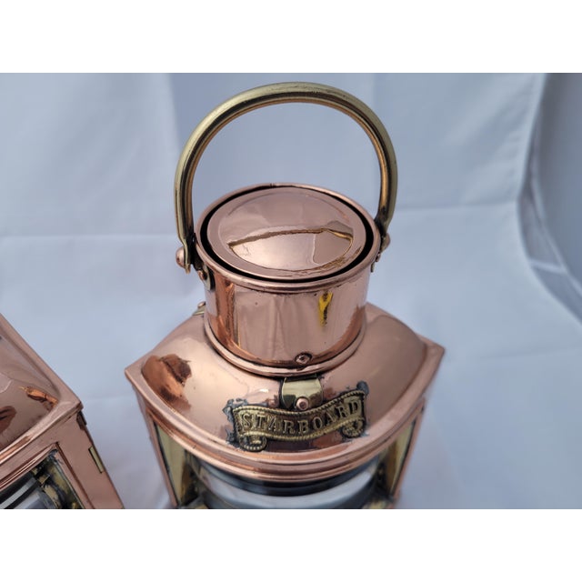 Port and Starboard Ship Lanterns For Sale - Image 10 of 12