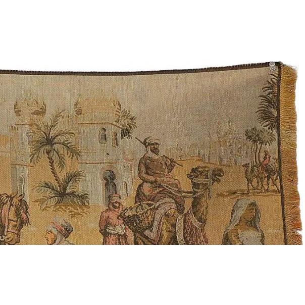 Vintage Mid-Century Orientalist Woven Tapestry – "The Bazaar Dancer" For Sale - Image 9 of 12