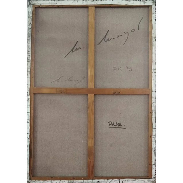 Black Mariano Mayol, Composition, 1990, Canvas Painting For Sale - Image 8 of 9