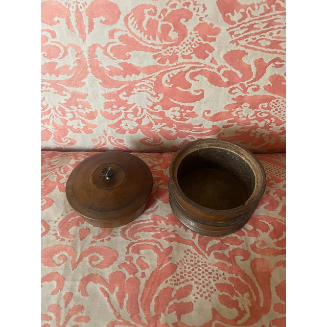 Vintage Turned Wood Box For Sale - Image 4 of 7