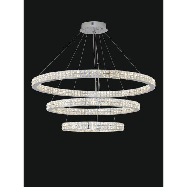 Collection Cerchi Di Luce Chandelier in Metal and Crystal by Jago For Sale - Image 6 of 8