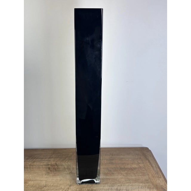 Black Cubist Vase by Anatole Riecke, 1969 For Sale - Image 8 of 13