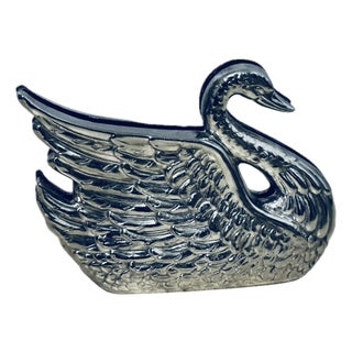 Vintage Italian Silver - Plated Swan Letter Holder For Sale