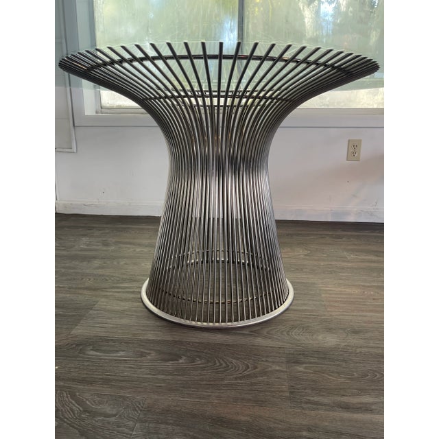 Knoll Warten Plattner for Knoll Glass Top Dining Table, Attributed For Sale - Image 4 of 12