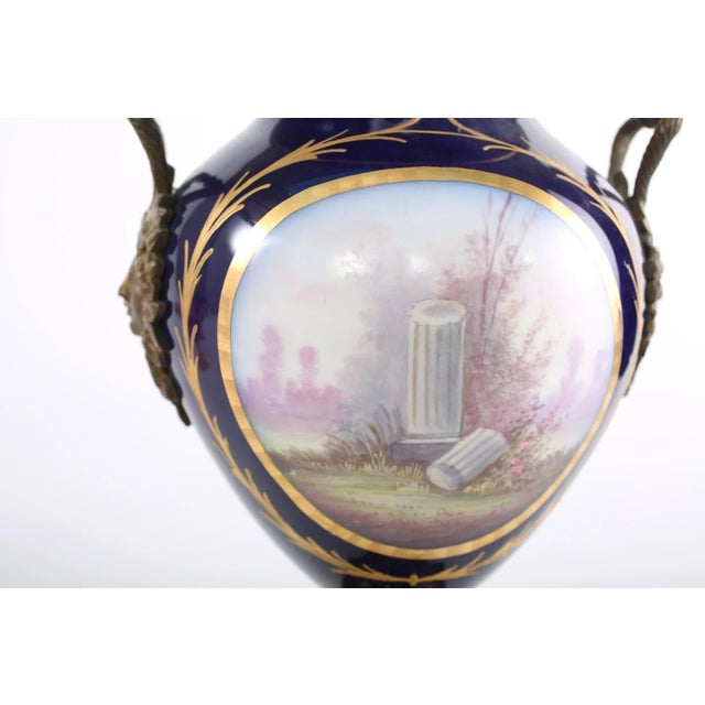Mid 19th Century Bronze Mounted / Sèvres Porcelain Covered Urn For Sale In New York - Image 6 of 13